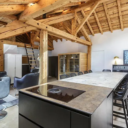 Flocon - Loft Moderne 8pax Sauna Poele Vues Garage