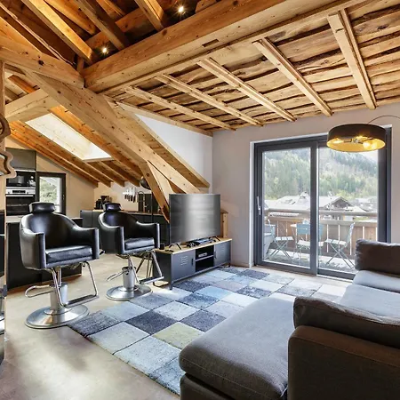 Flocon - Loft Moderne 8pax Sauna Poele Vues Garage Appartamento